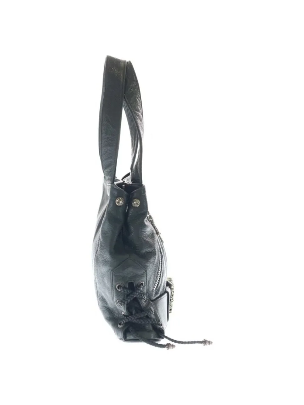 Chrome Hearts JJ Dean LG JJ Large Leather Rider's Jacket Handbag